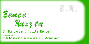 bence muszta business card